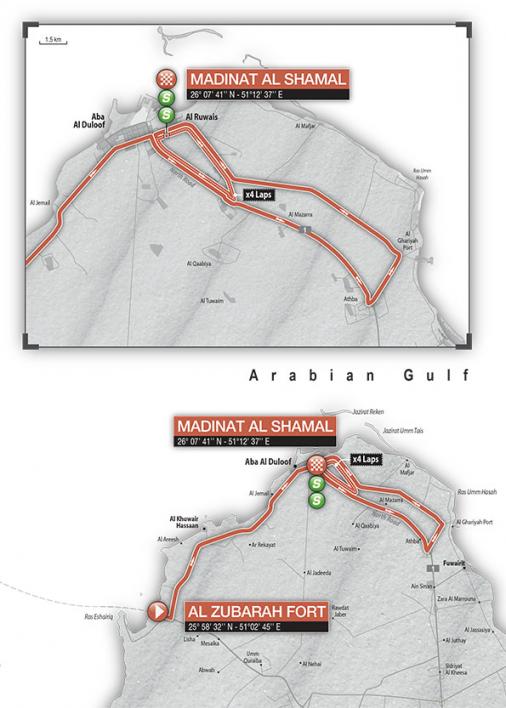 Streckenverlauf Ladies Tour of Qatar 2015 - Etappe 2