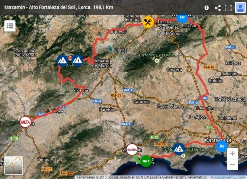 Streckenverlauf Vuelta Ciclista a Murcia 2015
