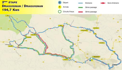Streckenverlauf Tour Cycliste International du Haut Var-matin 2015 - Etappe 2