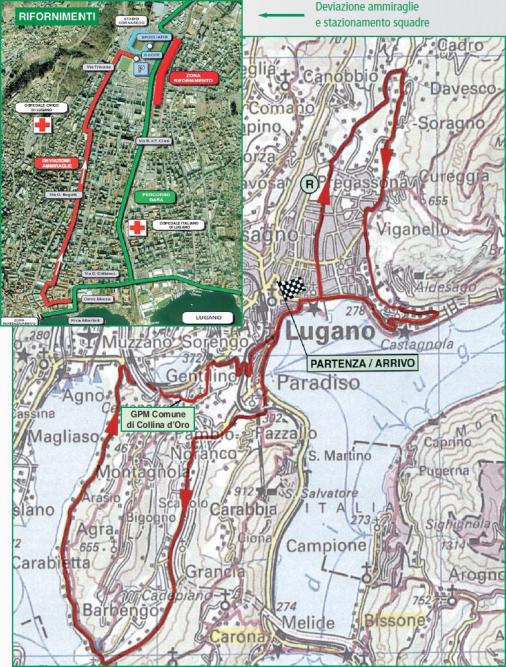 Streckenverlauf SuisseGas Gran Premio Citt di Lugano 2015