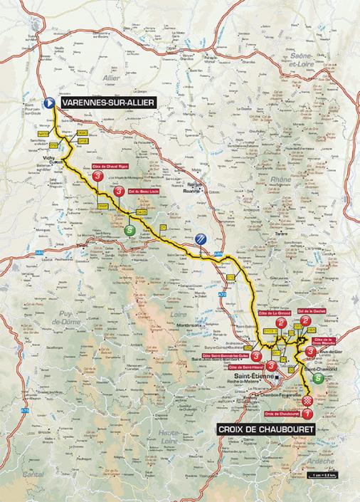 Streckenverlauf Paris - Nice 2015 - Etappe 4