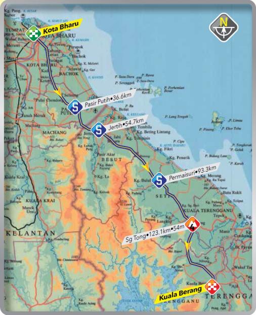 Streckenverlauf Le Tour de Langkawi 2015 - Etappe 4