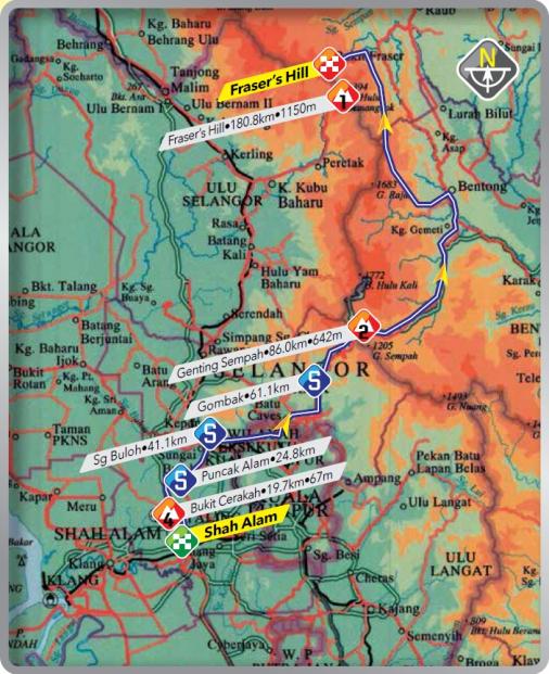 Streckenverlauf Le Tour de Langkawi 2015 - Etappe 7