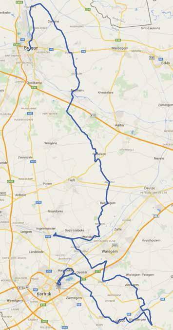 Streckenverlauf Driedaagse van West-Vlaanderen 2015 - Etappe 1