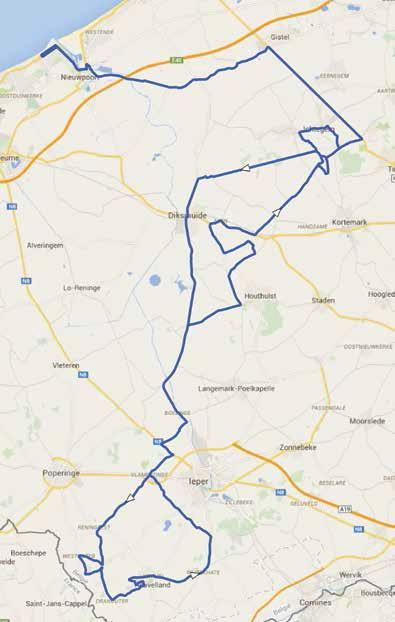 Streckenverlauf Driedaagse van West-Vlaanderen 2015 - Etappe 2