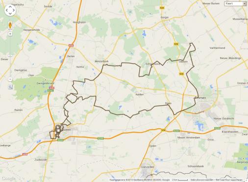Streckenverlauf Boels Rental Ronde van Drenthe 2015