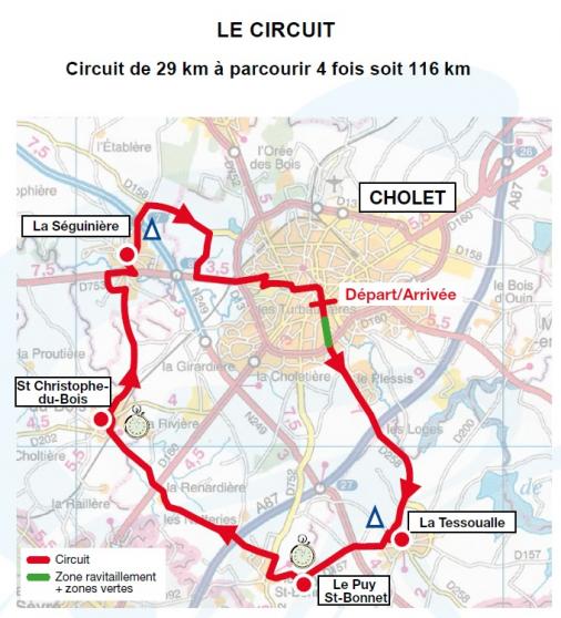 Streckenverlauf Cholet Pays de Loire Dames 2015