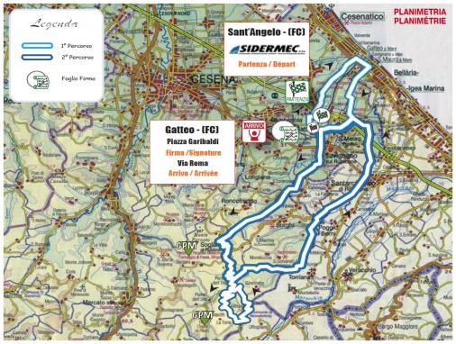 Streckenverlauf Settimana Internazionale Coppi e Bartali 2015 - Etappe 1a