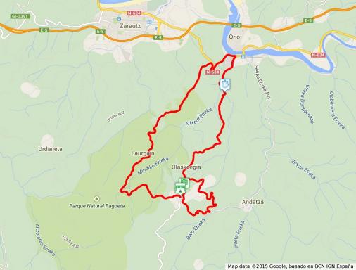 Streckenverlauf Vuelta Ciclista al Pais Vasco 2015 - Etappe 6