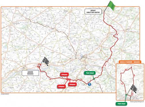 Streckenverlauf Circuit Cycliste Sarthe - Pays de la Loire 2015, Etappe 1