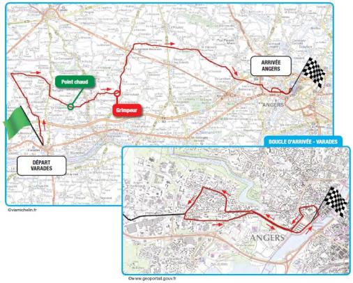 Streckenverlauf Circuit Cycliste Sarthe - Pays de la Loire 2015, Etappe 2a