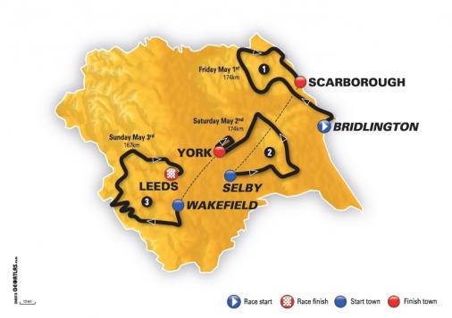 Streckenverlauf Tour de Yorkshire 2015