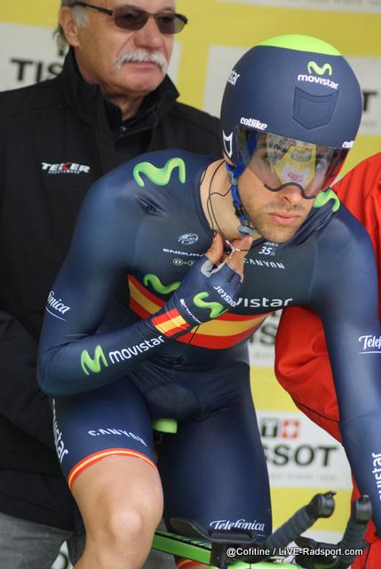 Jonathan Castroviejo im Trikot des spanischen Zeitfahrmeisters bei der Tour de Romandie 2014