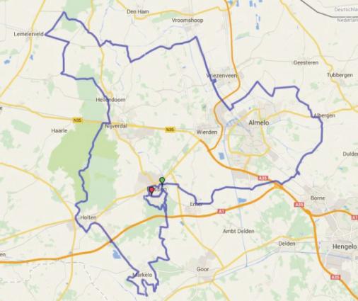 Streckenverlauf Ronde van Overijssel Women 2015