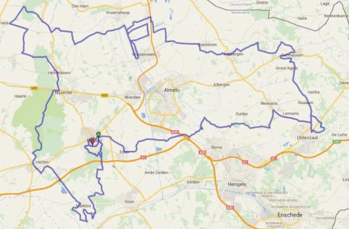 Streckenverlauf Ronde van Overijssel 2015