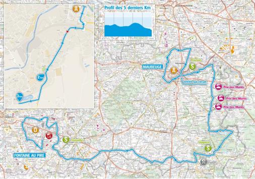 Streckenverlauf 4 Jours de Dunkerque / Tour du Nord-pas-de-Calais 2015 - Etappe 2