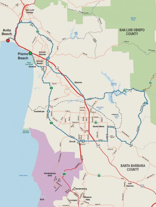 Streckenverlauf Amgen Tour of California 2015 - Etappe 4