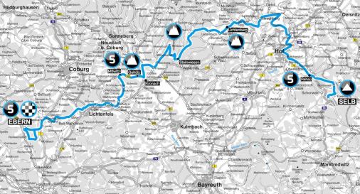 Streckenverlauf Bayern Rundfahrt 2015 - Etappe 3