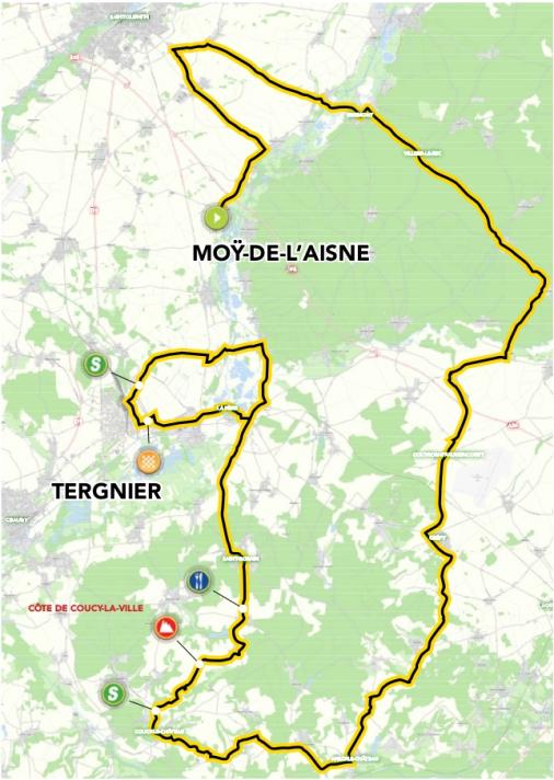 Streckenverlauf Tour de Picardie 2015 - Etappe 1