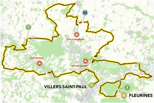 Streckenverlauf Tour de Picardie 2015 - Etappe 2