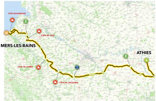 Streckenverlauf Tour de Picardie 2015 - Etappe 3