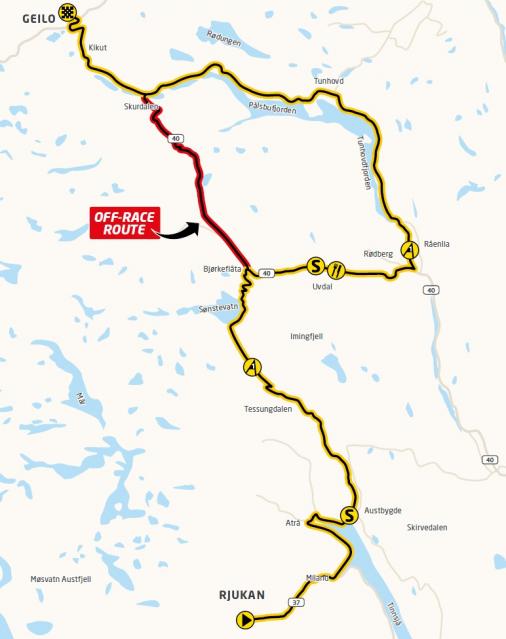 Streckenverlauf Tour of Norway 2015 - Etappe 4