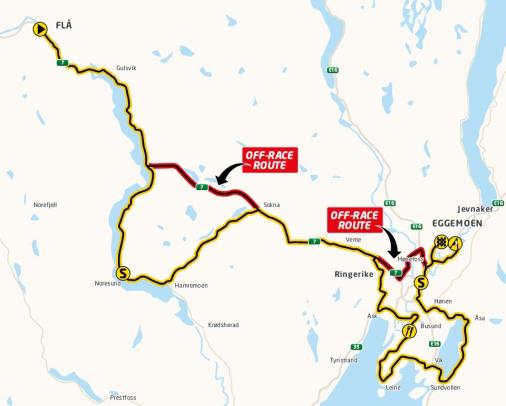 Streckenverlauf Tour of Norway 2015 - Etappe 5