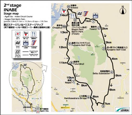 Streckenverlauf Tour of Japan 2015 - Etappe 2