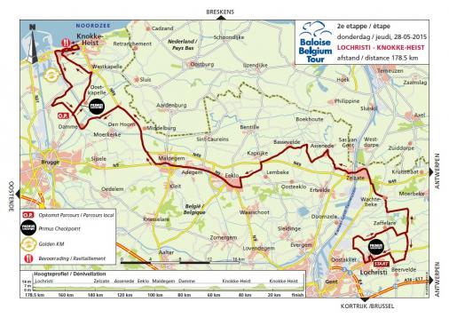 Streckenverlauf Baloise Belgium Tour 2015 - Etappe 2