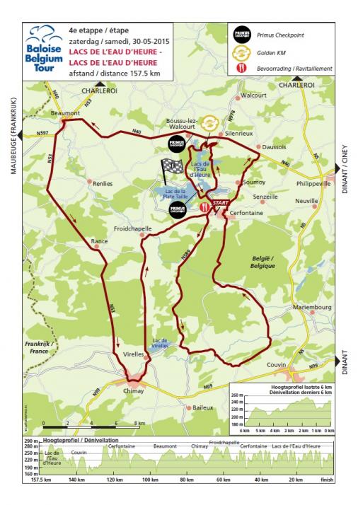 Streckenverlauf Baloise Belgium Tour 2015 - Etappe 4
