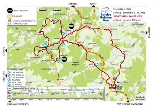 Streckenverlauf Baloise Belgium Tour 2015 - Etappe 5
