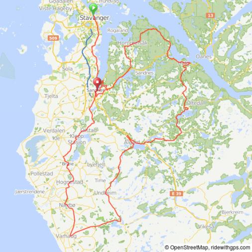 Streckenverlauf Tour des Fjords 2015 - Etappe 4