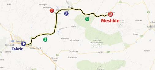 Streckenverlauf Tour of Iran (Azarbaijan) 2015 - Etappe 1