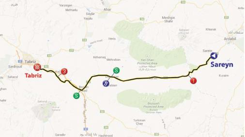 Streckenverlauf Tour of Iran (Azarbaijan) 2015 - Etappe 2