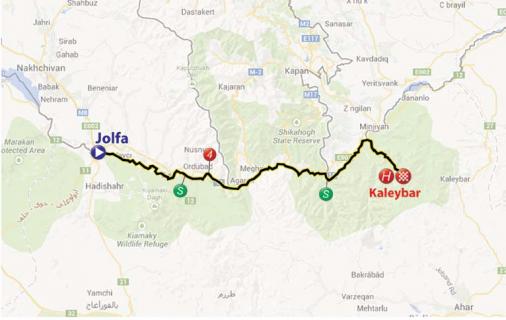 Streckenverlauf Tour of Iran (Azarbaijan) 2015 - Etappe 5