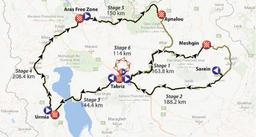 Streckenverlauf Tour of Iran (Azarbaijan) 2015