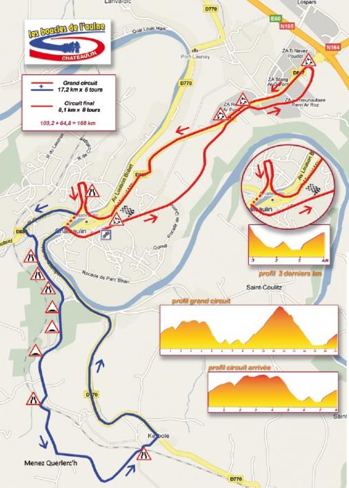 Streckenverlauf Boucles de lAulne - Chteaulin 2015