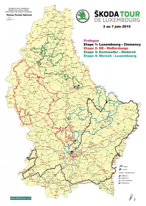 Streckenverlauf Skoda-Tour de Luxembourg 2015