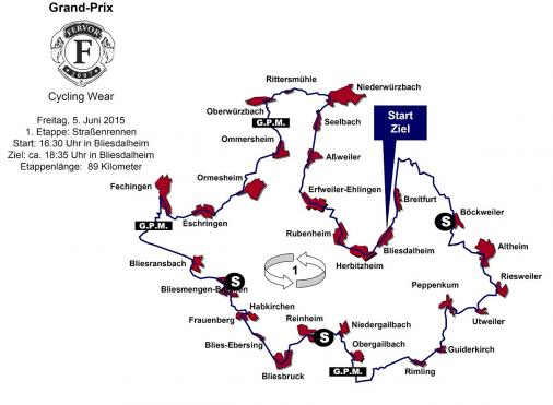 Streckenverlauf Trofeo Karlsberg 2015 - Etappe 1