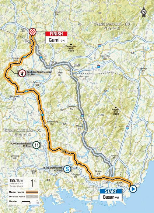 Streckenverlauf Tour de Korea 2015 - Etappe 1