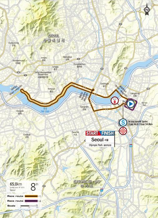Streckenverlauf Tour de Korea 2015 - Etappe 8