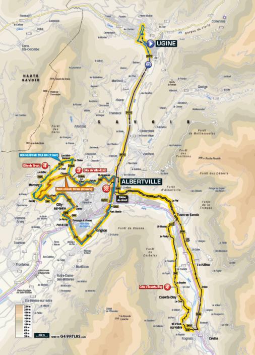 Streckenverlauf Critérium du Dauphiné 2015 - Etappe 1