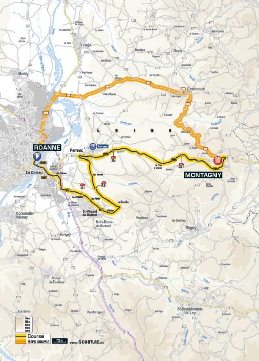 Streckenverlauf Critrium du Dauphin 2015 - Etappe 3