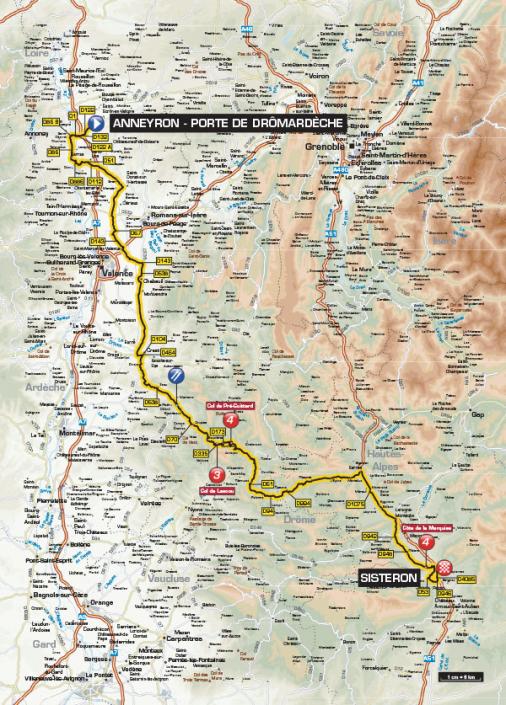 Streckenverlauf Critrium du Dauphin 2015 - Etappe 4