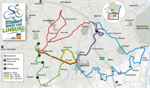 Streckenverlauf Ronde van Limburg 2015