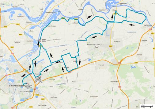 Streckenverlauf Ster ZLM Toer GP Jan van Heeswijk 2015 - Etappe 2