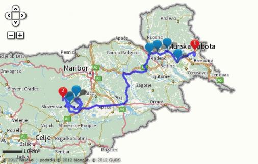 Streckenverlauf Tour de Slovnie 2015 - Etappe 3