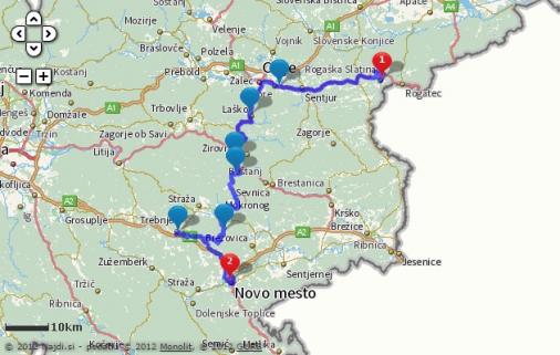Streckenverlauf Tour de Slovnie 2015 - Etappe 4