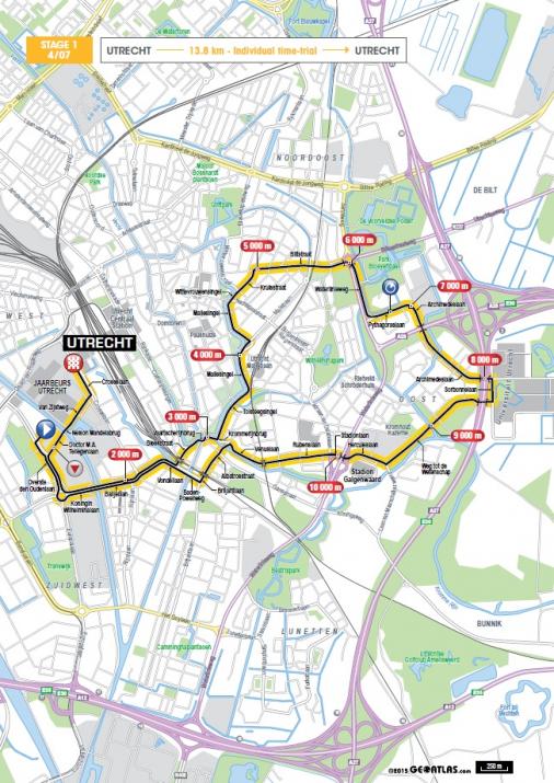 Streckenverlauf Tour de France 2015 - Etappe 1