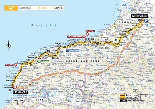 Streckenverlauf Tour de France 2015 - Etappe 6